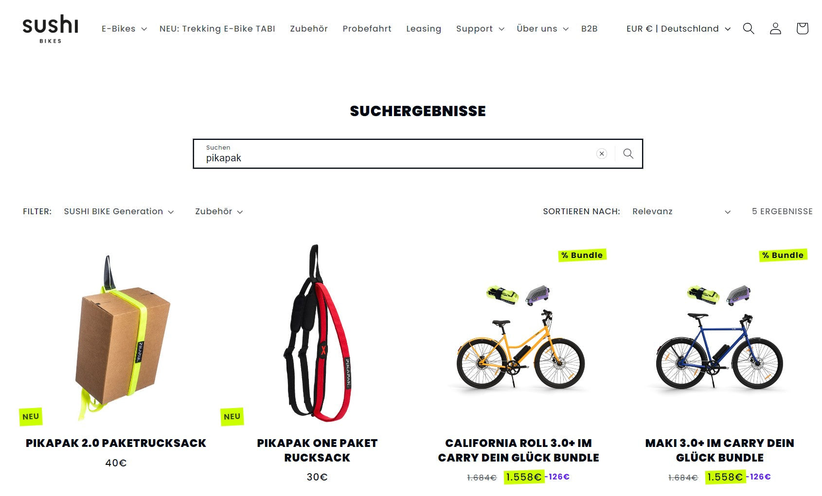 PIKAPAK x SUSHI Bikes