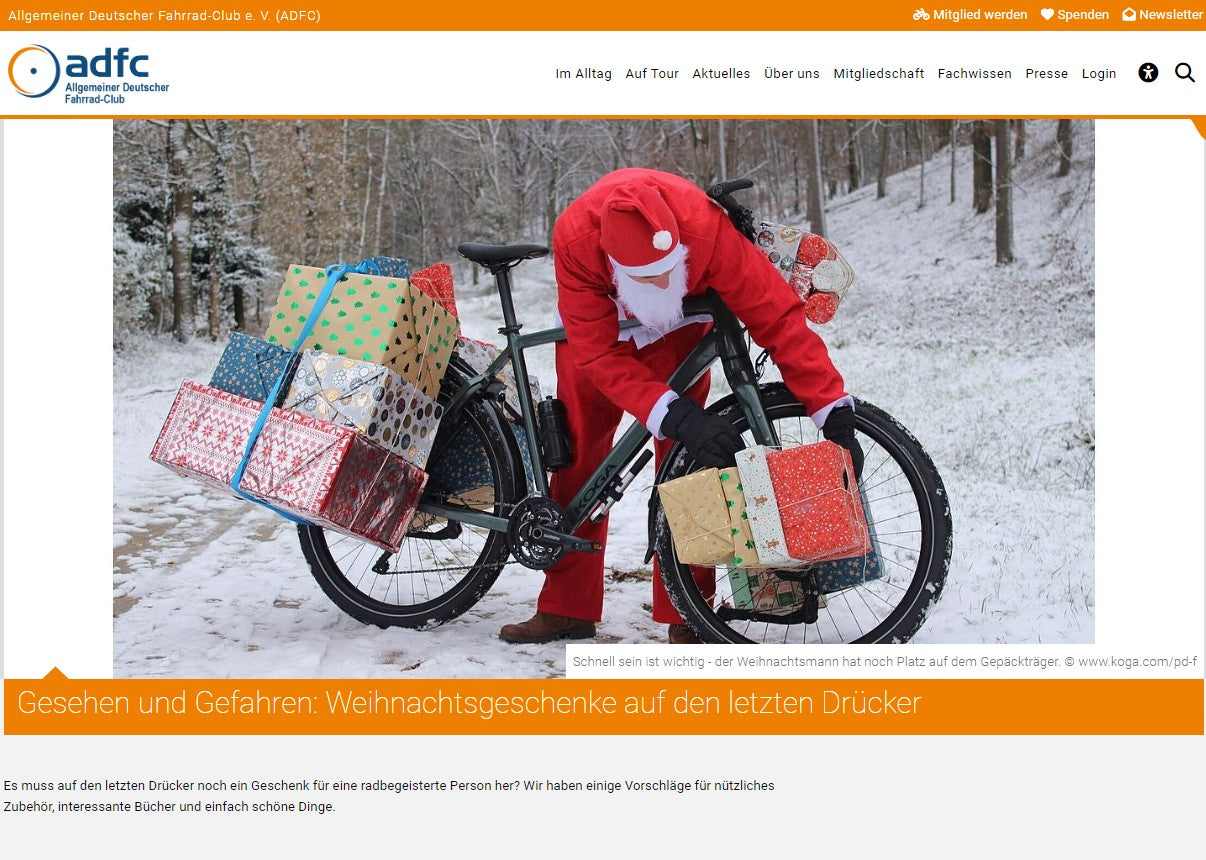 Das perfekte Last-Minute-Geschenk für Radfans – empfohlen vom adfc