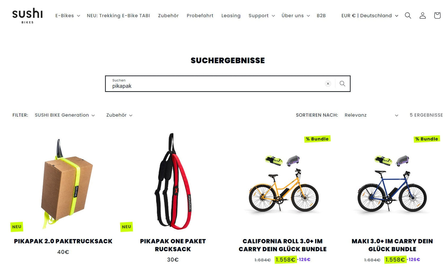 PIKAPAK x SUSHI Bikes